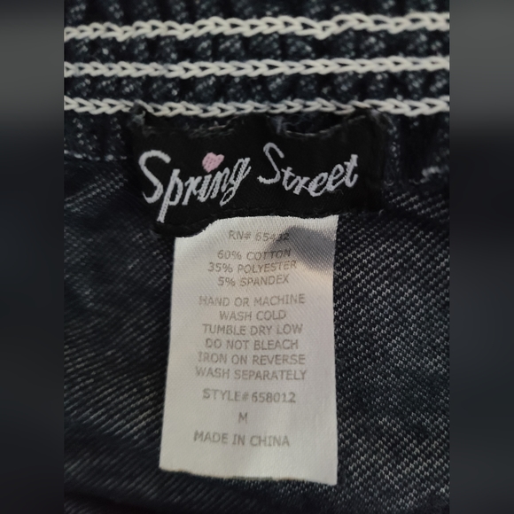 SPRING STREET | STRAPLESS ROMPER WITH SMOCKING AT TOP & WAIST | SIZE MEDIUM - Picture 4 of 12